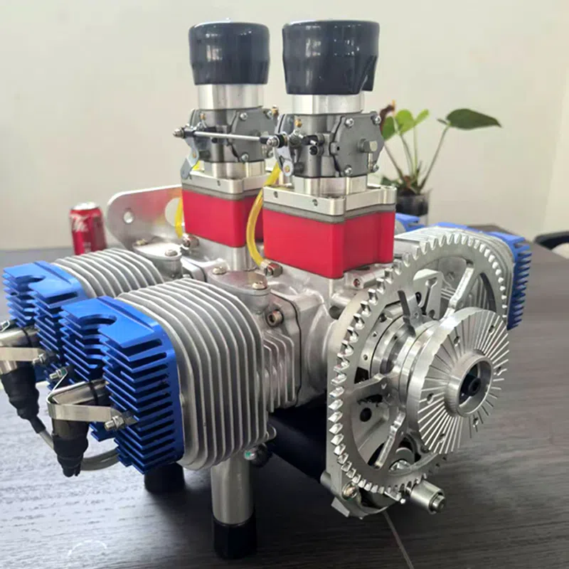 low‑vibration four‑stroke RC airplane powerplant